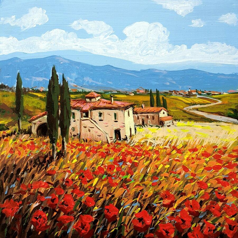 Tuscany countryside . painting 2020 Painting by Gino Masini - Fine Art ...