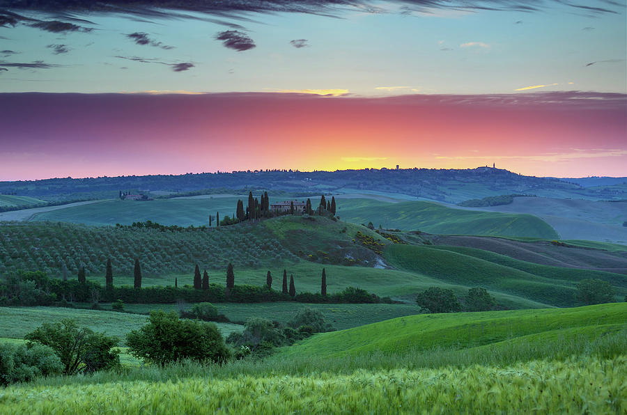 Tuscany landscape at sunrise in Italy Photograph by Mikhail Kokhanchikov