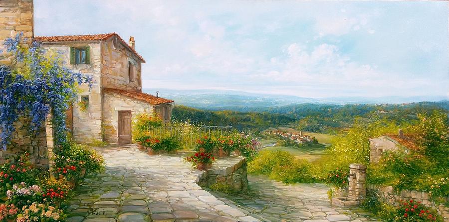 Tuscany landscape painting - Antonietta Varallo by Antonietta Varallo