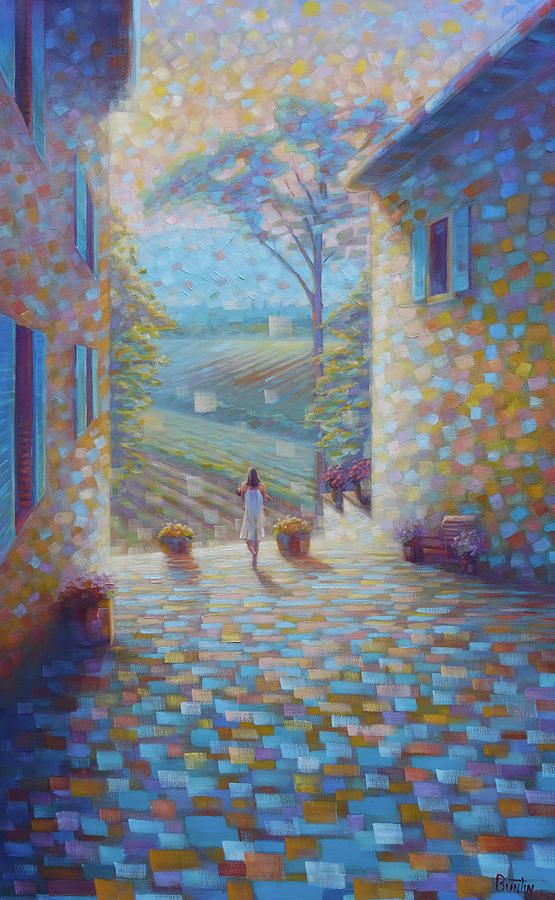 Impressionism Painting - Tuscany by Rob Buntin Impressionism Painting - Tuscany by Rob Buntin