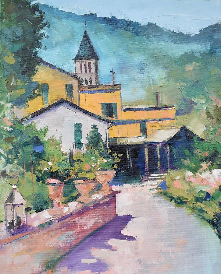 Tuscany town entry Painting by Lorand Sipos