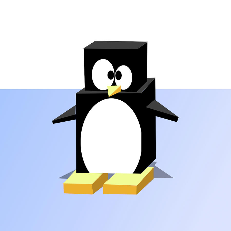 Tux The Linux Mascot Digital Art By Tin Tran