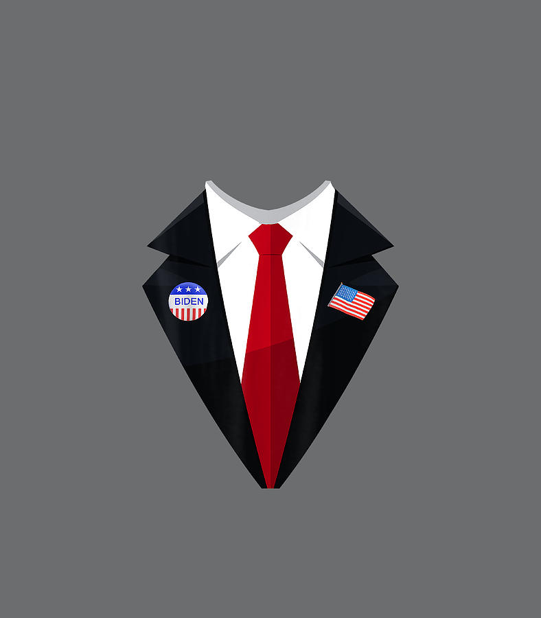 Tuxedo suit presidents day Biden pin costume US Flag Digital Art by ...