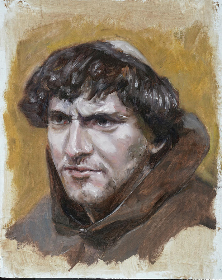 TV character Athelstan Painting by Martin Davey