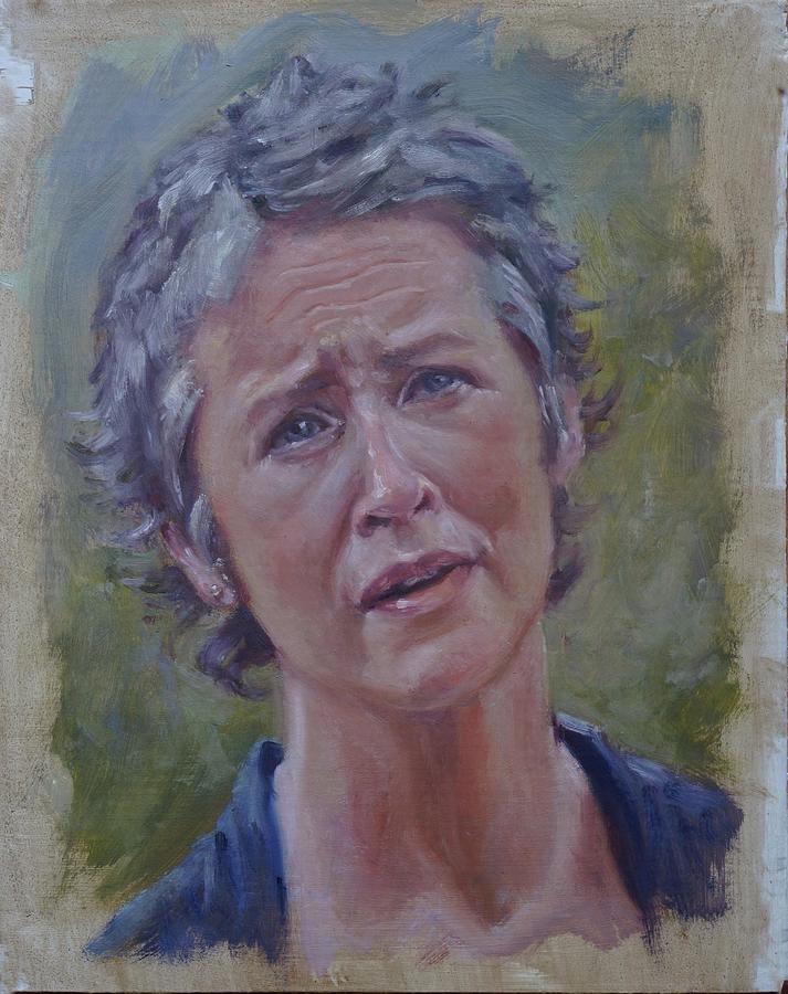 TV character head study Carol Painting by Martin Davey