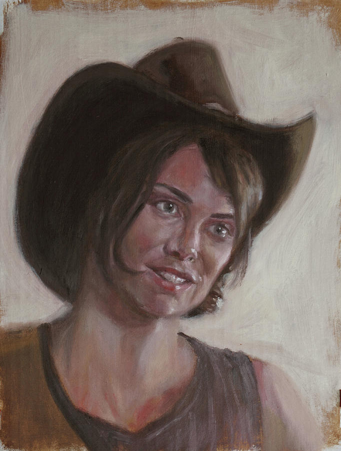 TV character head study Maggie Painting by Martin Davey