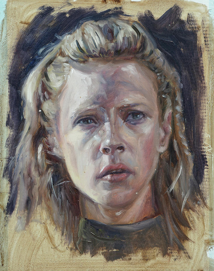 TV character Lagertha Painting by Martin Davey