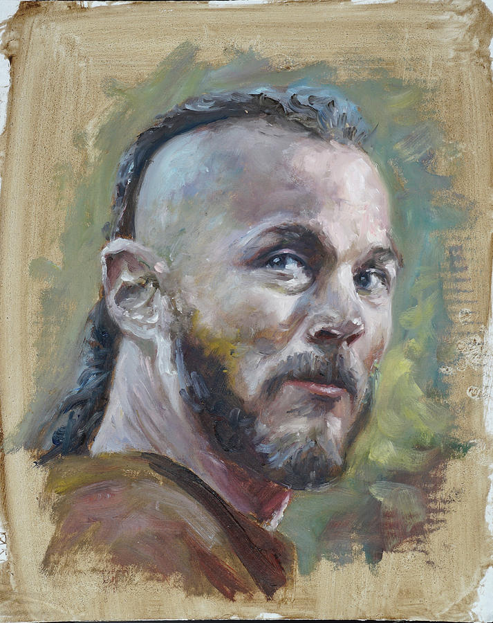 TV character Lothbrok Painting by Martin Davey