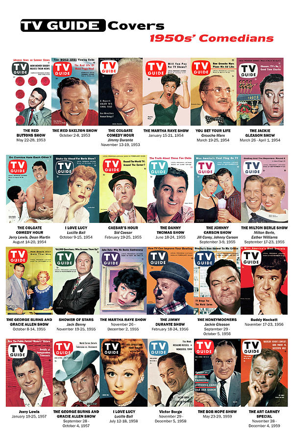 TV Guide 1950s Comedians Photograph by TV Guide Everett Collection