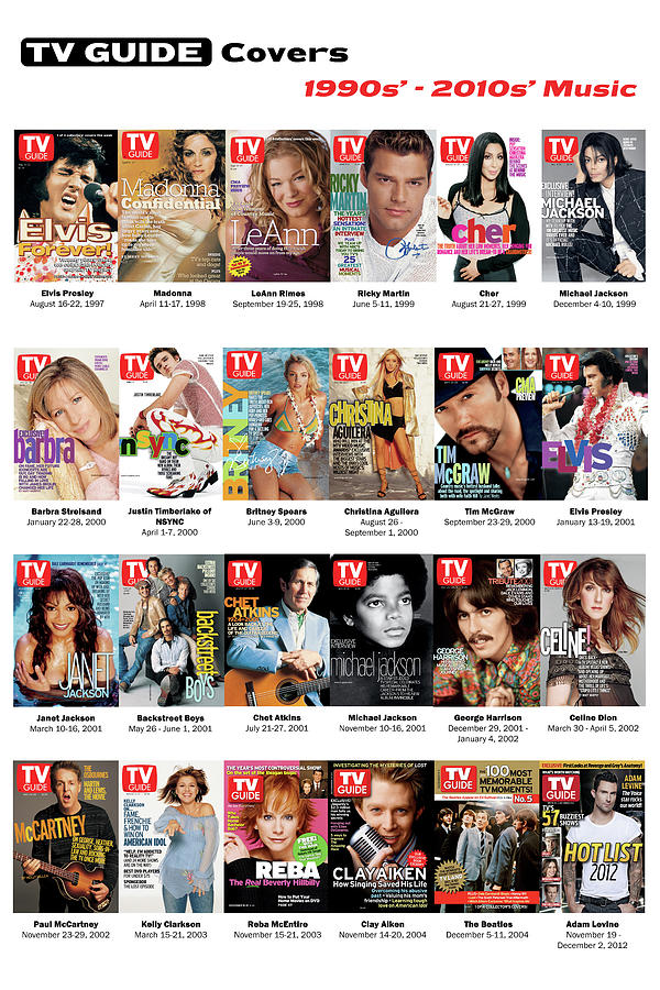 TV Guide 1990s - 2010s Music Photograph by TV Guide Everett Collection