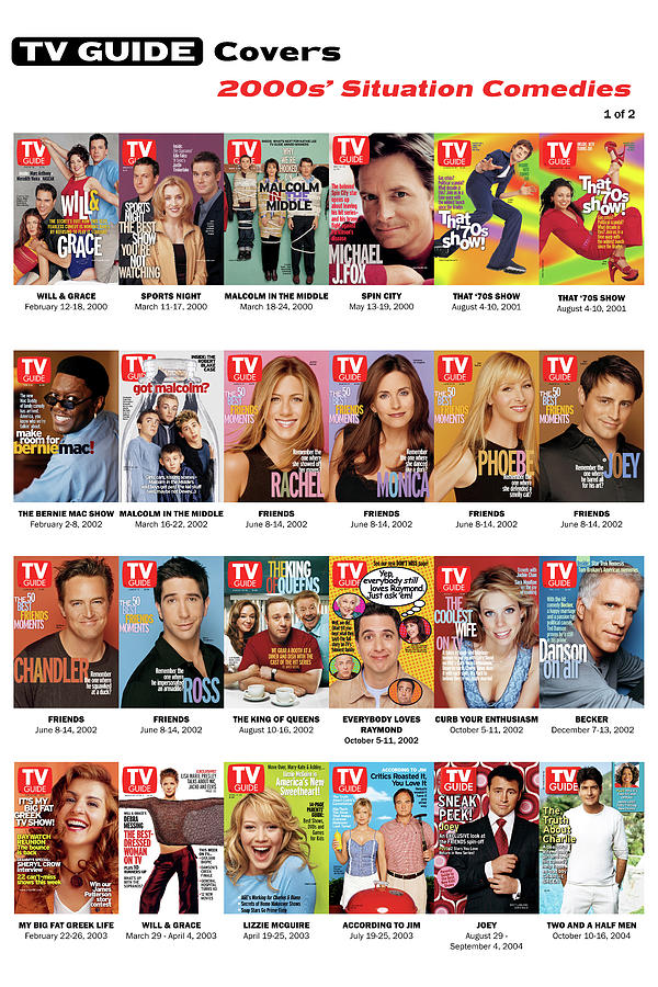 TV Guide 2000s Situation Comedies Photograph by TV Guide Everett Collection
