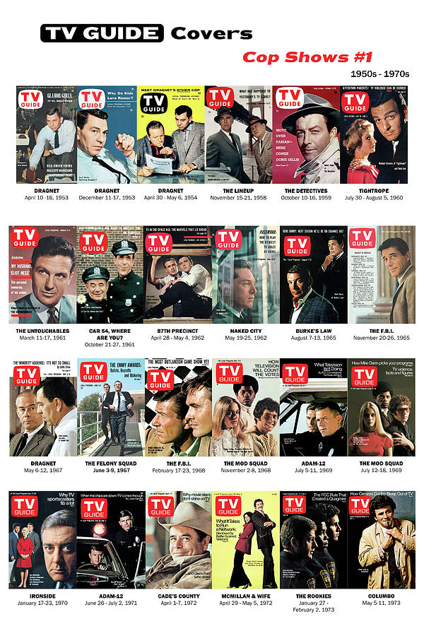 The Untouchables Photograph - TV Guide Cop Shows 1 by TV Guide Everett Collection