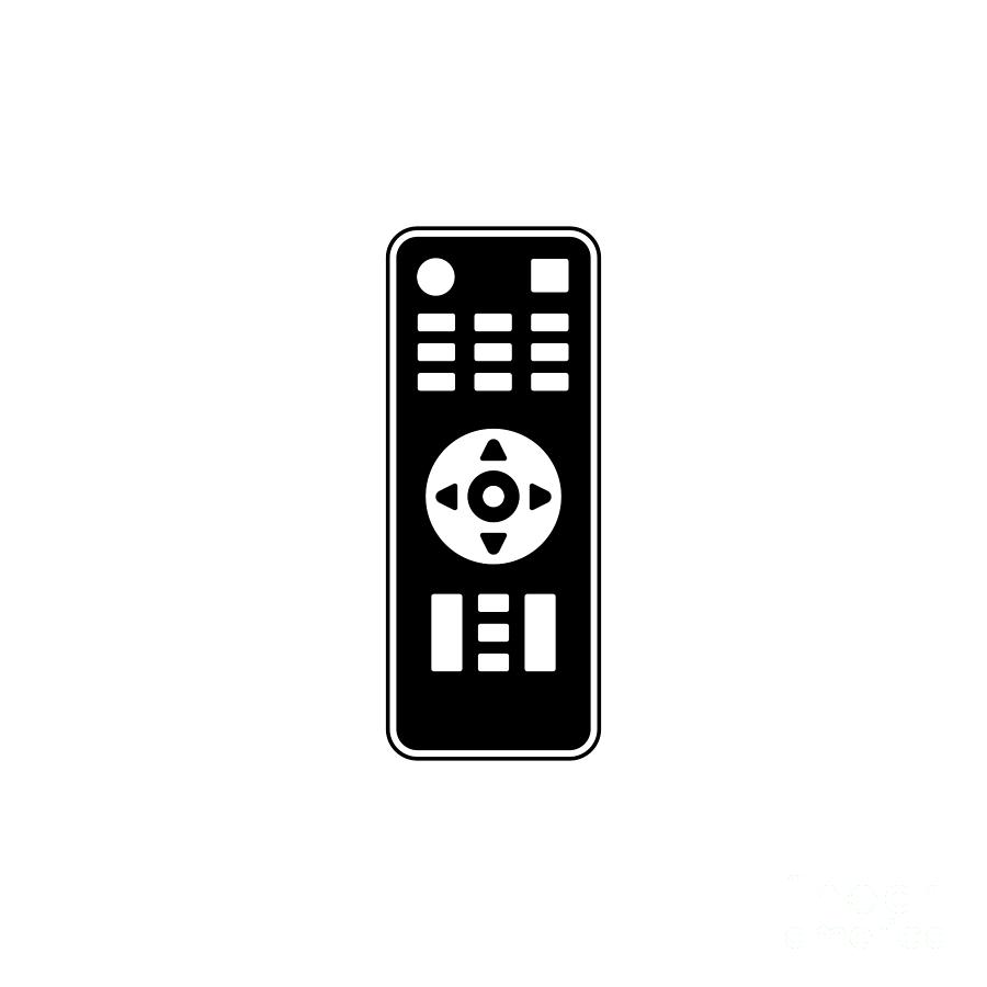 Device Digital Art - Tv Remote Control Vector by THP Creative