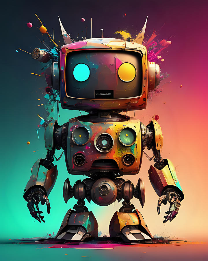 TV Robot Digital Art by Tricky Woo - Fine Art America