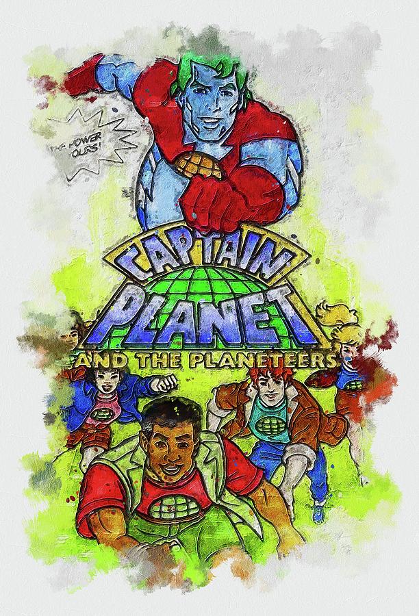 TV Show Captain Planet and the Planeteers Mixed Media by Franz Elvie ...