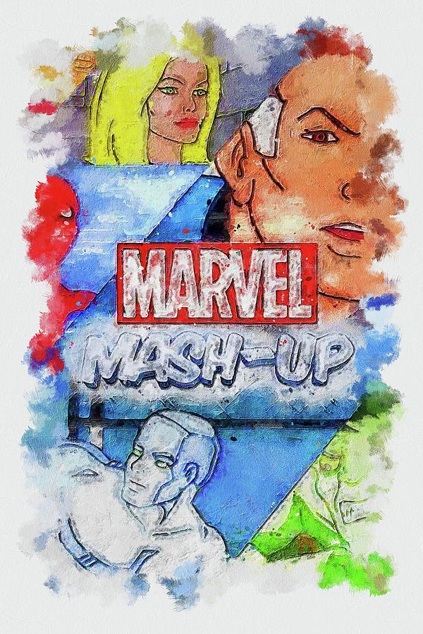 TV Show Marvel Mash Up Mixed Media by Franz Elvie - Fine Art America