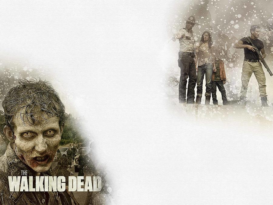 Tv Show The Walking Dead Horror Zombie Sarah Wayne Callies Lori Grimes Chandler Riggs Carl Grimes Andrew Lincoln Rick Grimes Shane Walsh Joh Bernthal Daryl Dixon Norman Reedus Digital Art By Rhett