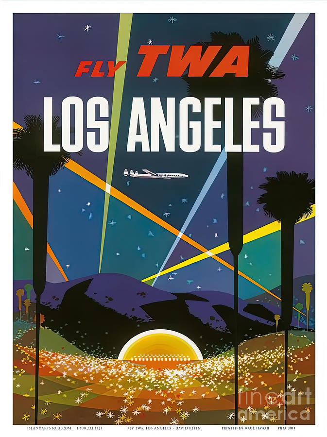 TWA-Los_Angeles Travel Poster. Photograph by Carlos Diaz