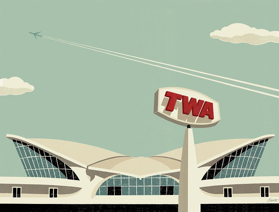 Transportation Digital Art - TWA Terminal by Mary Lynn Blasutta