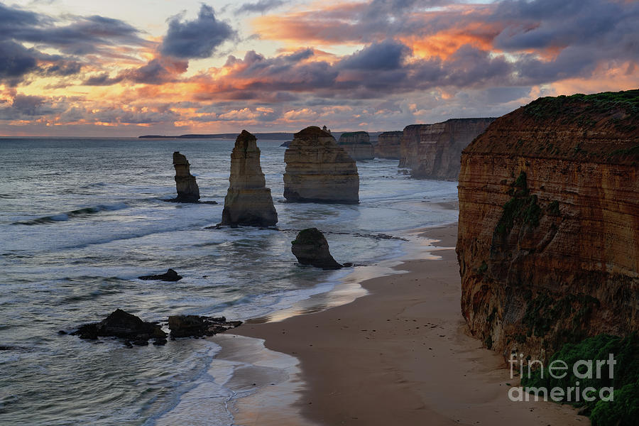 Twelve Apostles Along Great Ocean Road in Australia Photograph by Tom Schwabel