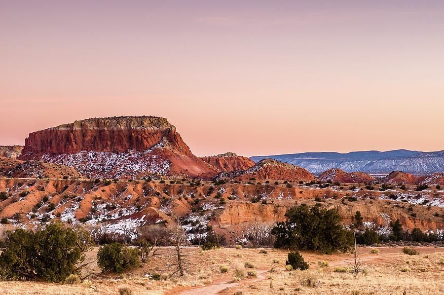 Santa Fe Photograph - Twilight at Ghost Ranch in New Mexico by Ellie Teramoto