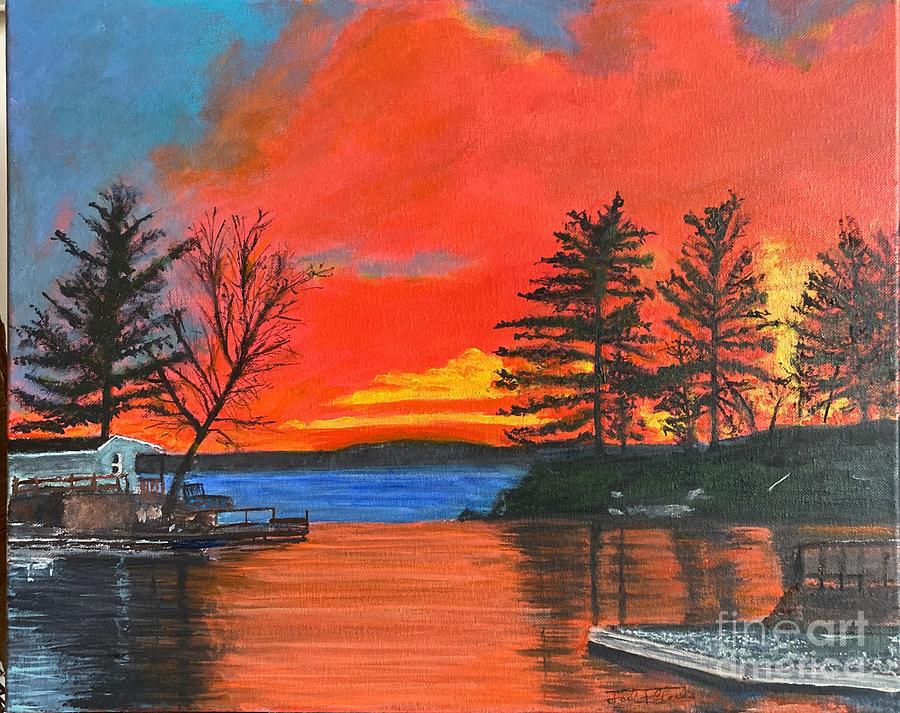 Twilight at Kring Point Painting by Joel Charles