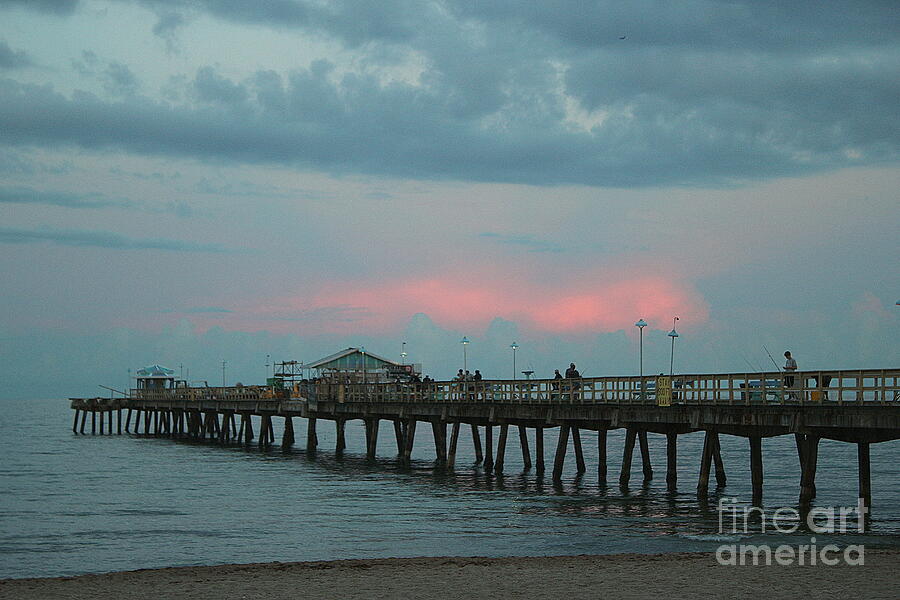 Sunset Photograph - Twilight at Lauderdale By The Sea by Dora Sofia Caputo