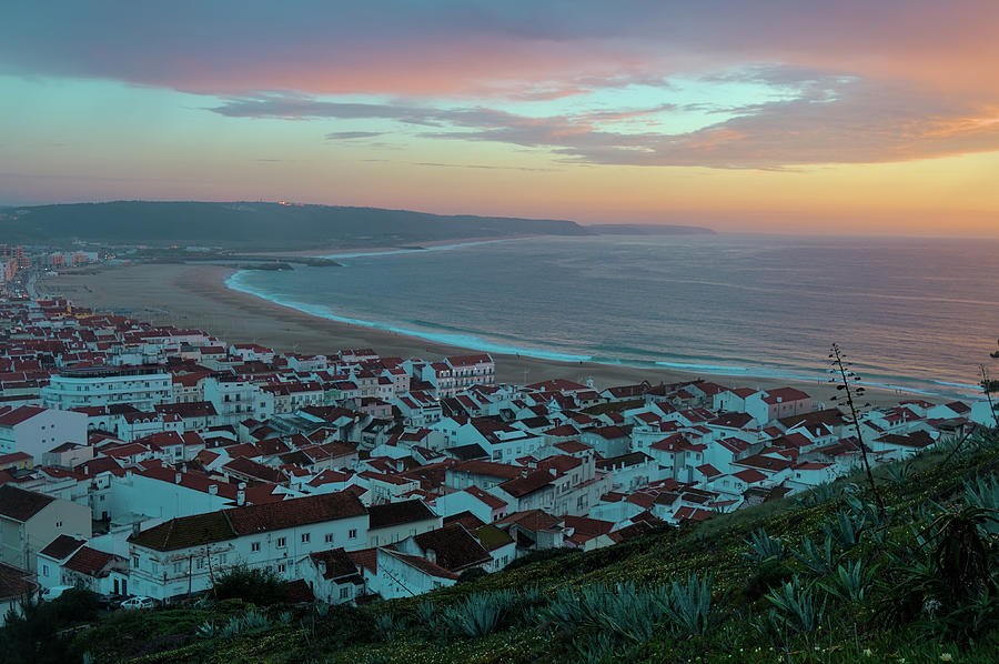 Twilight at Nazare Village Photograph by Angelo DeVal
