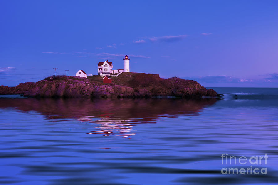 Twilight at Nubble Lighthouse by Sharon Seaward Twilight at Nubble Lighthouse by Sharon Seaward
