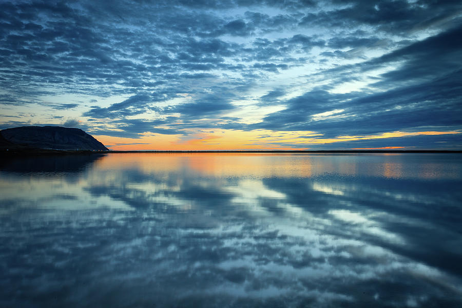 Sunset Photograph - Twilight at Olafsvik by Peter OReilly