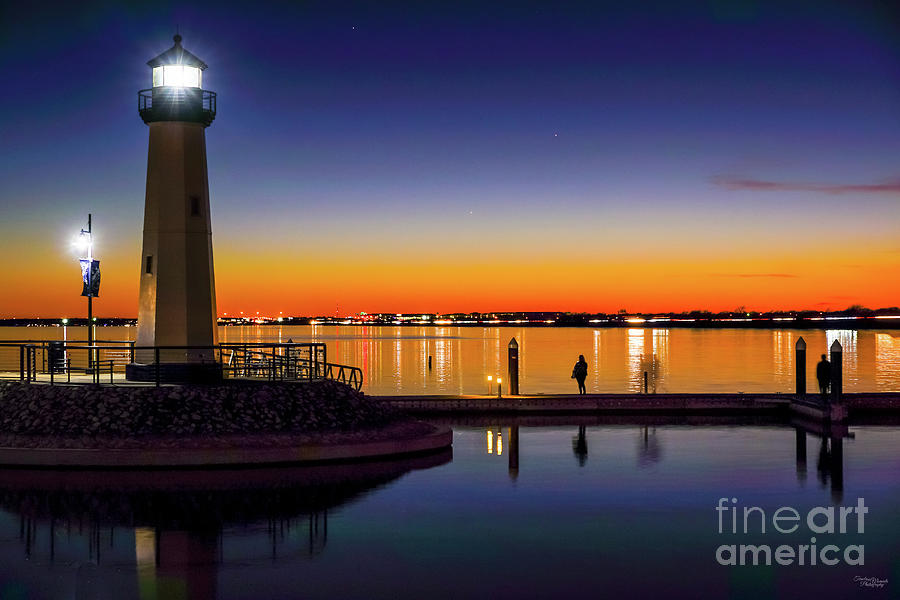 Twilight At Rockwall Harbor Lighthouse Photograph by Jennifer White