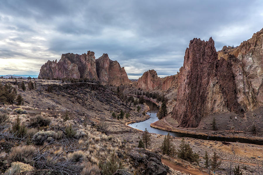 Twilight at Smith Rock State Park Photograph by Belinda Greb
