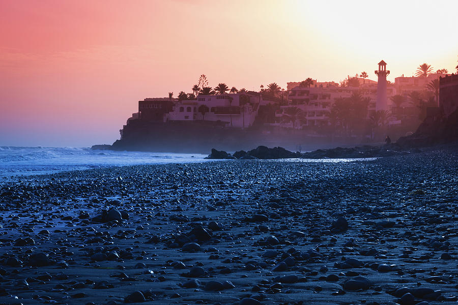 Twilight Beach Photograph by Josu Ozkaritz