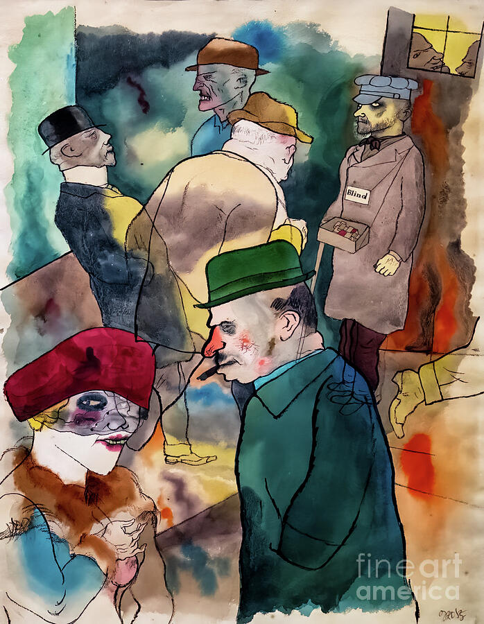 Twilight by George Grosz 1922 Painting by George Grosz