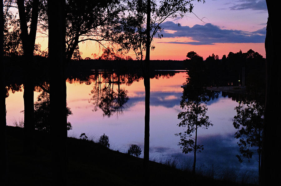 Twilight by the lake Photograph by Angelo DeVal