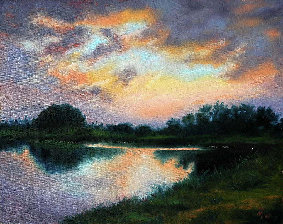 Twilight Painting by Diane Martens