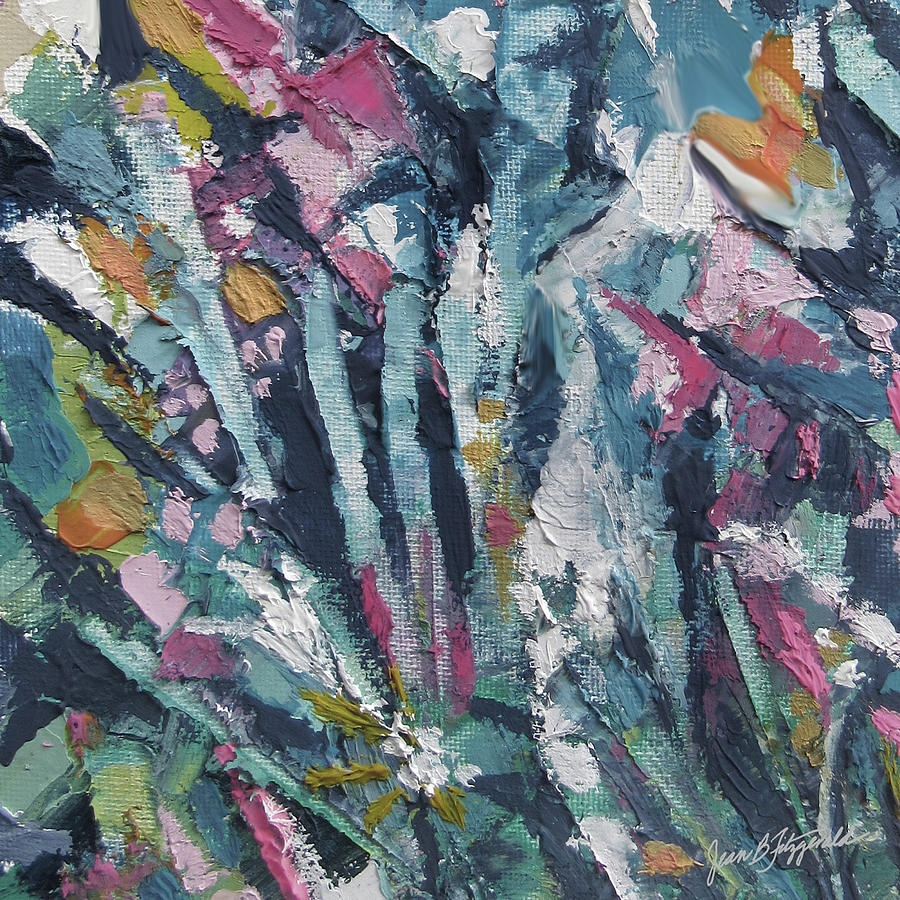 Twilight Garden Abstract Painting by Jean Batzell Fitzgerald