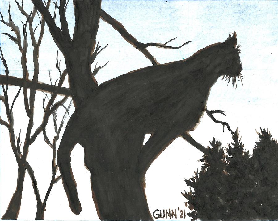 Twilight Hunter Painting by Katrina Gunn
