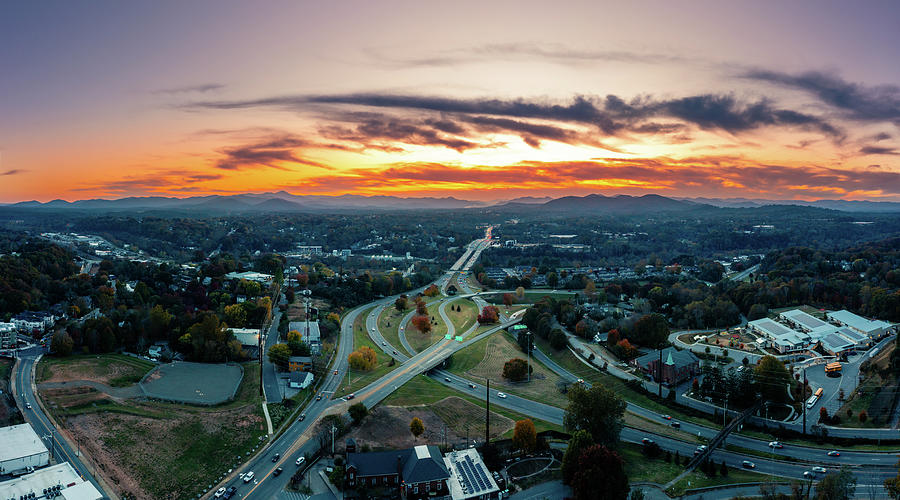 Twilight in Asheville Photograph by Alexey Stiop