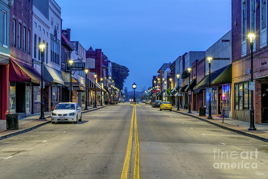 Twilight In Downtown Cape Girardeau Photograph by Jennifer White