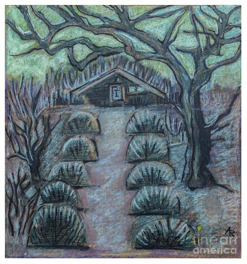 Twilight In Garden, Illustration Drawing by Ariadna De Raadt