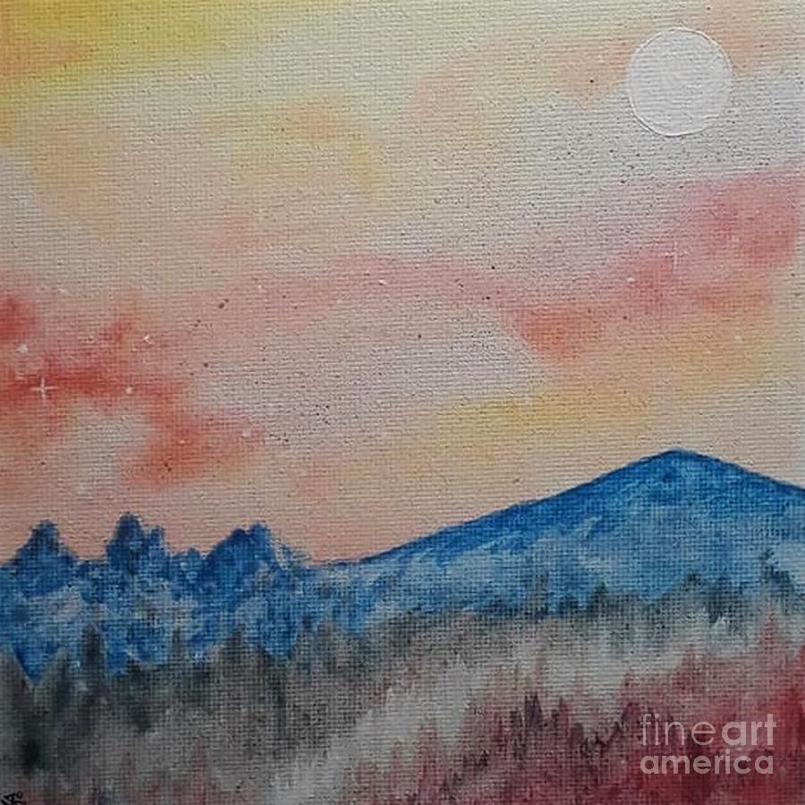 Twilight Landscape Painting by April Reilly