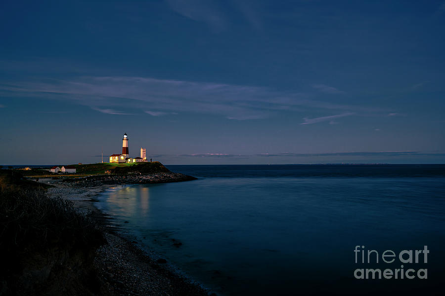 Twilight Lighthouse Photograph by Stef Ko