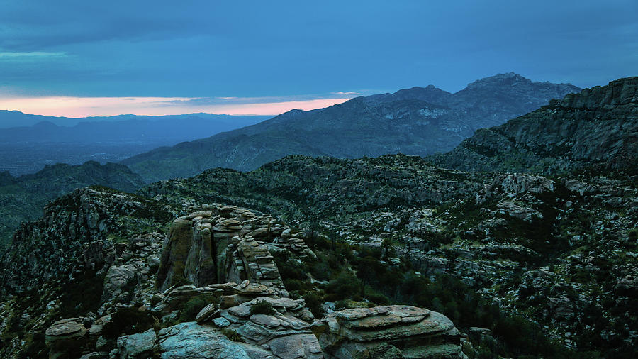 Twilight Mountain Glow Photograph