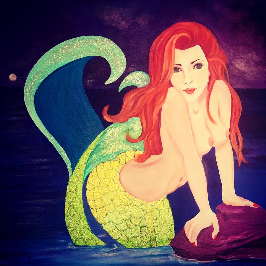 Mermaid Painting - Twilight Muse by Debi Starr