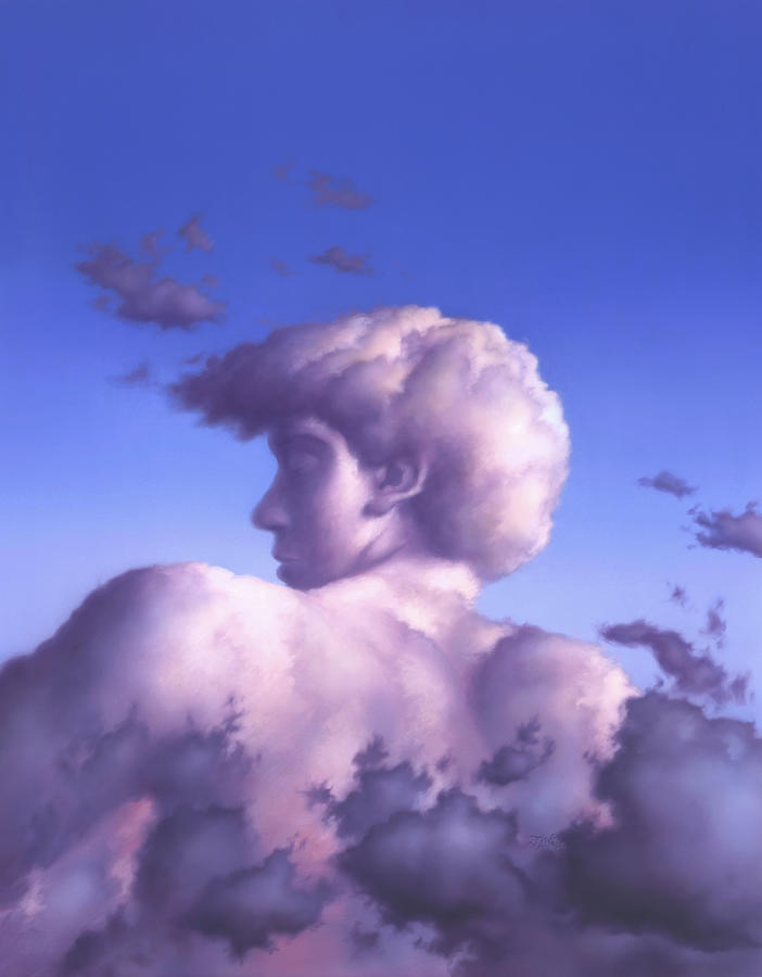 Clouds Painting - Twilight Ode to Michelangelo by Jerry LoFaro