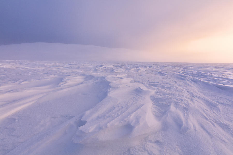 Twilight on frozen landscape, Lapland, Finland Photograph by Roberto Moiola / Sysaworld