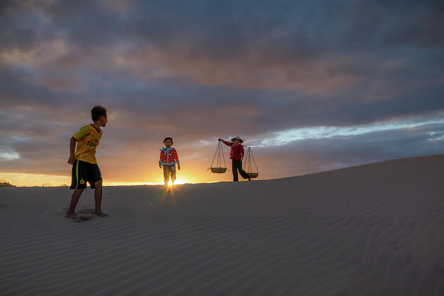 Twilight On The Sand Dune Photograph by Khanh Bui Phu