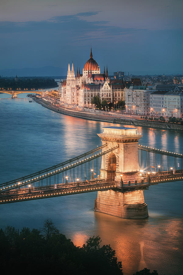City Photograph - Twilight over Budapest by Stefan Beyer
