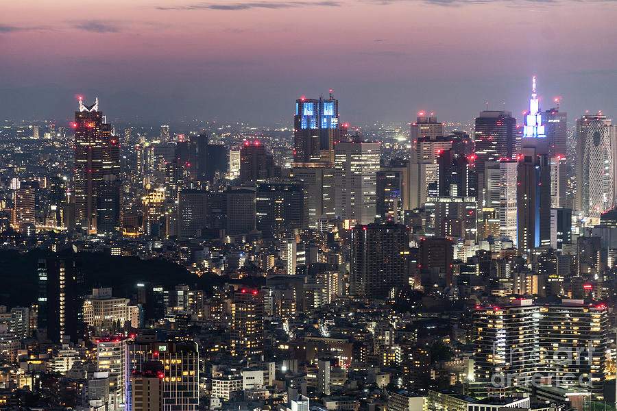 Twilight over Shinjuku in Tokyo Photograph by Didier Marti - Fine Art ...